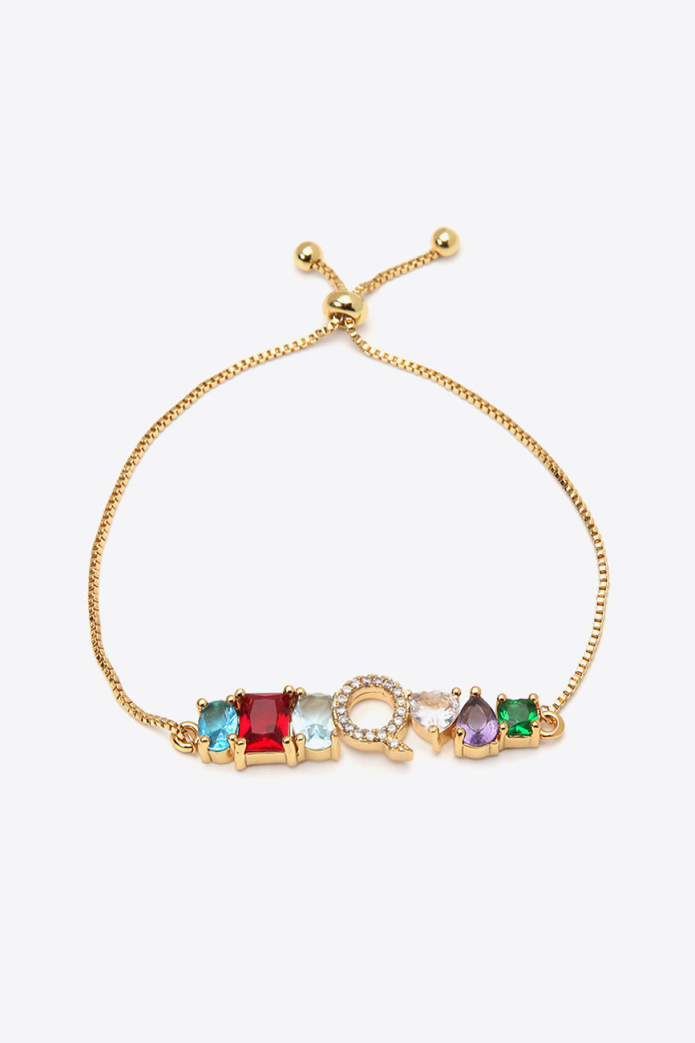 K to T Zircon Bracelet - Q / One Size - Women’s Jewelry - Bracelets - 19 - 2024