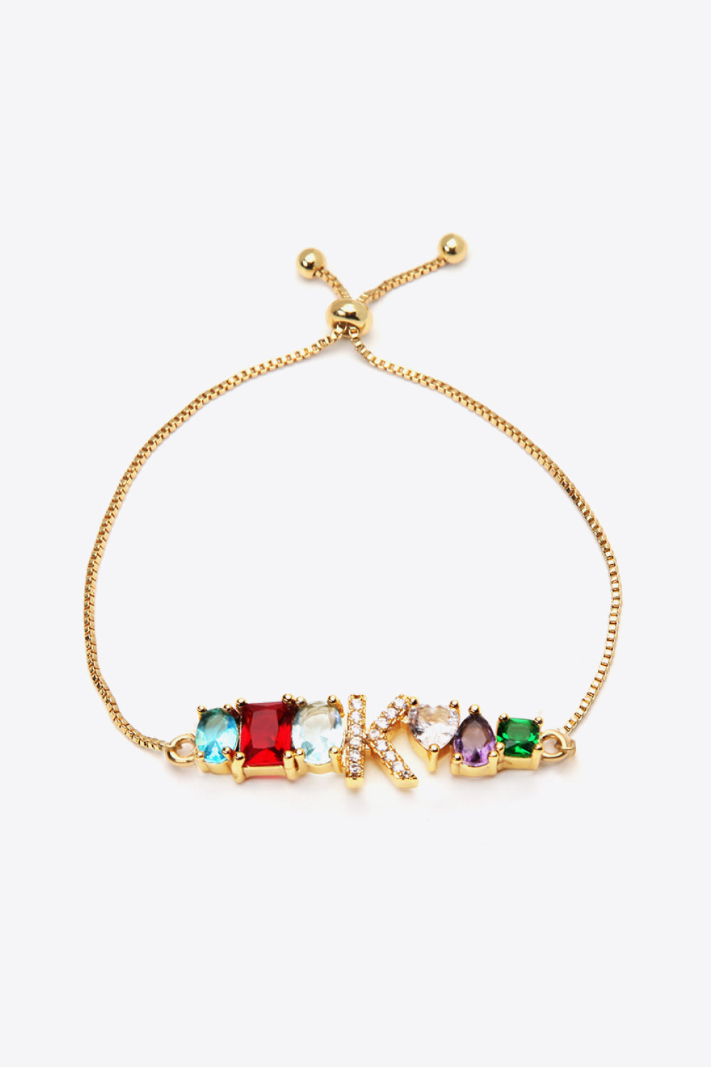 K to T Zircon Bracelet - K / One Size - Women’s Jewelry - Bracelets - 1 - 2024