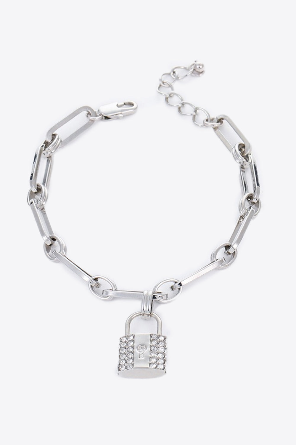 Lock Charm Chain Bracelet - Silver / One Size - Women’s Jewelry - Bracelets - 4 - 2024