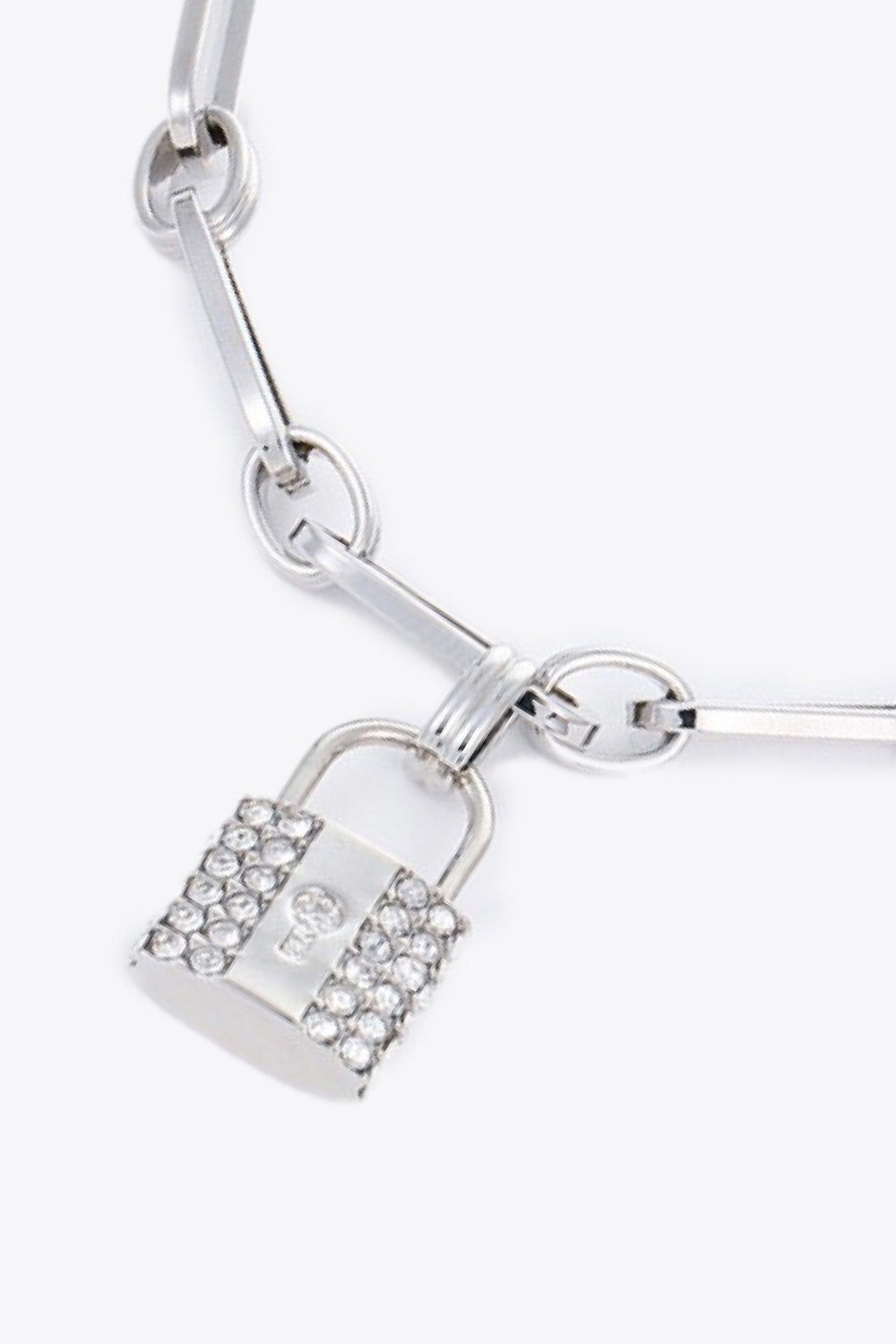 Lock Charm Chain Bracelet - Silver / One Size - Women’s Jewelry - Bracelets - 3 - 2024