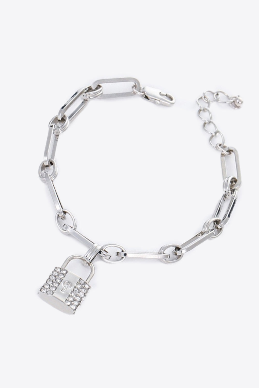 Lock Charm Chain Bracelet - Silver / One Size - Women’s Jewelry - Bracelets - 2 - 2024