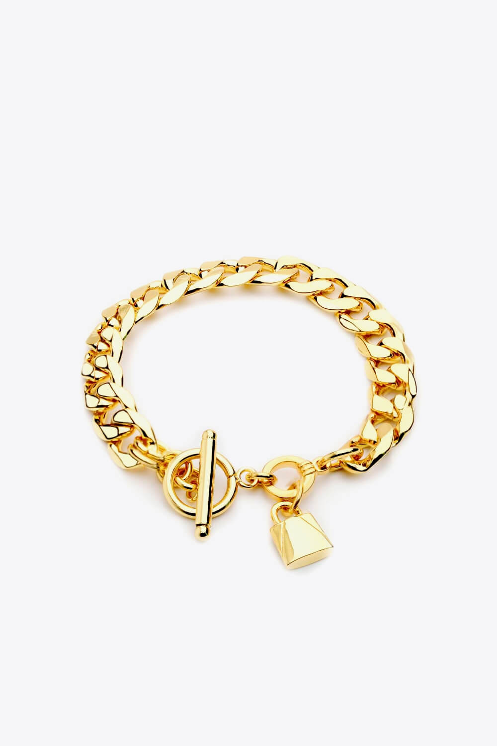 Lock Charm Toggle Clasp Bracelet - Gold / One Size - Women’s Jewelry - Bracelets - 2 - 2024