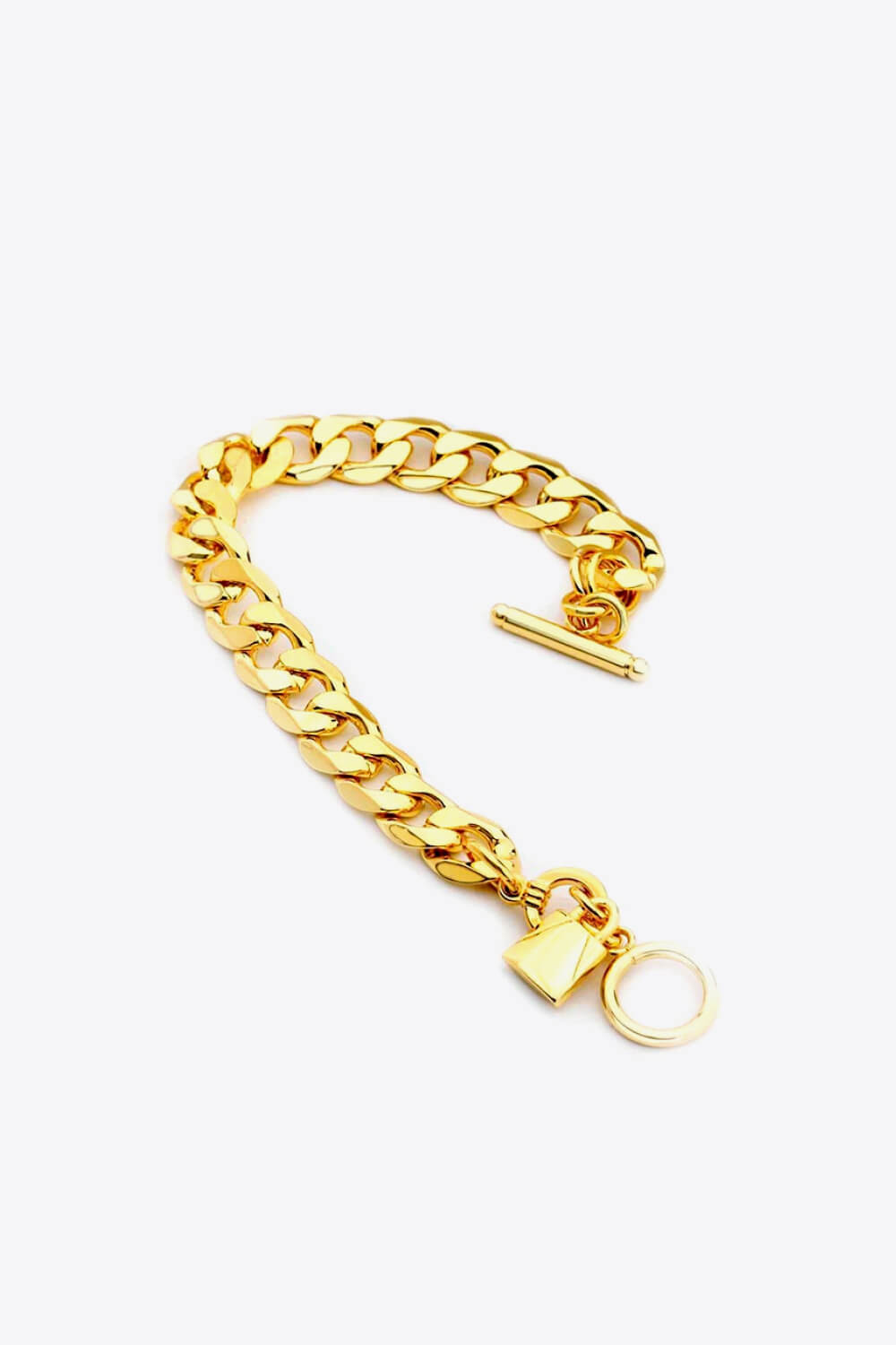 Lock Charm Toggle Clasp Bracelet - Gold / One Size - Women’s Jewelry - Bracelets - 3 - 2024