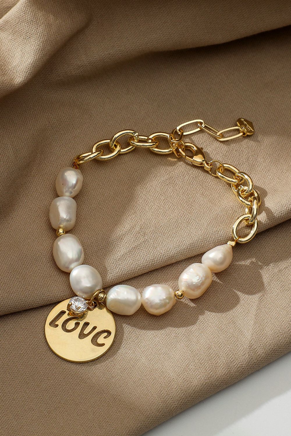 LOVE Freshwater Pearl Bracelet - Gold / One Size - Women’s Jewelry - Bracelets - 2 - 2024