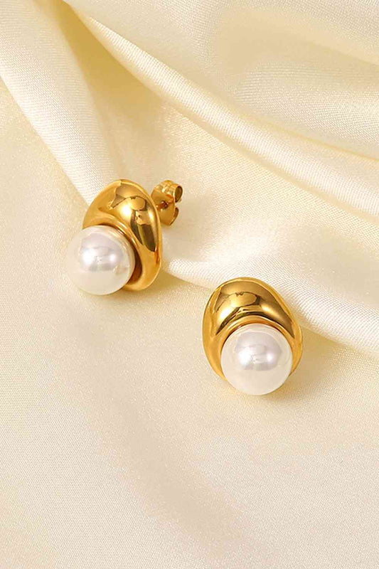 Lovelier Than Ever Pearl Stud Earrings - Gold / One Size - Women’s Jewelry - Earrings - 1 - 2024