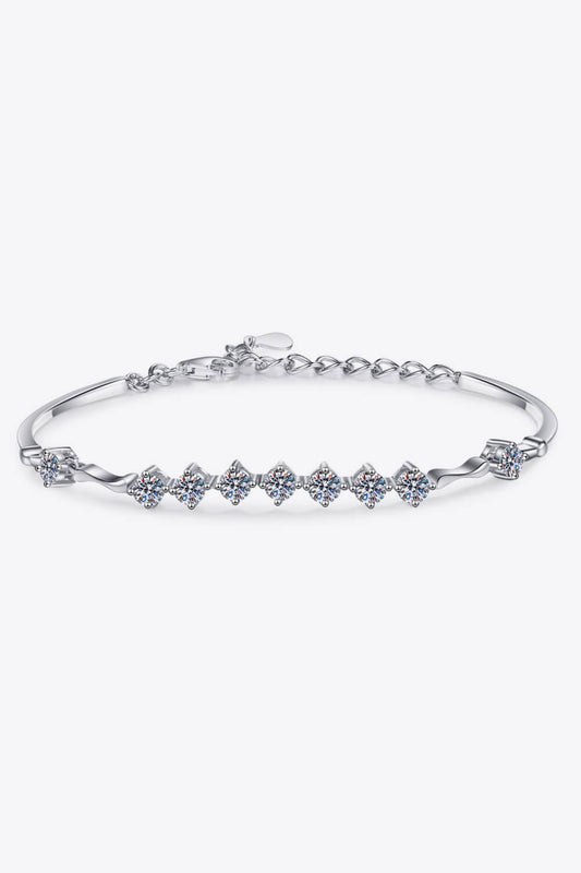 Moissanite 925 Sterling Silver Bracelet - Silver / One Size - Women’s Jewelry - Bracelets - 2 - 2024