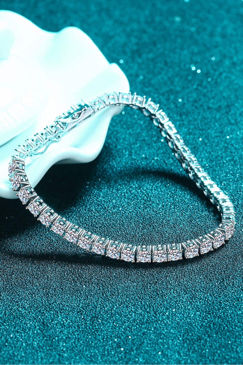 Moissanite Bracelet - Silver / One Size - Women’s Jewelry - Bracelets - 3 - 2024