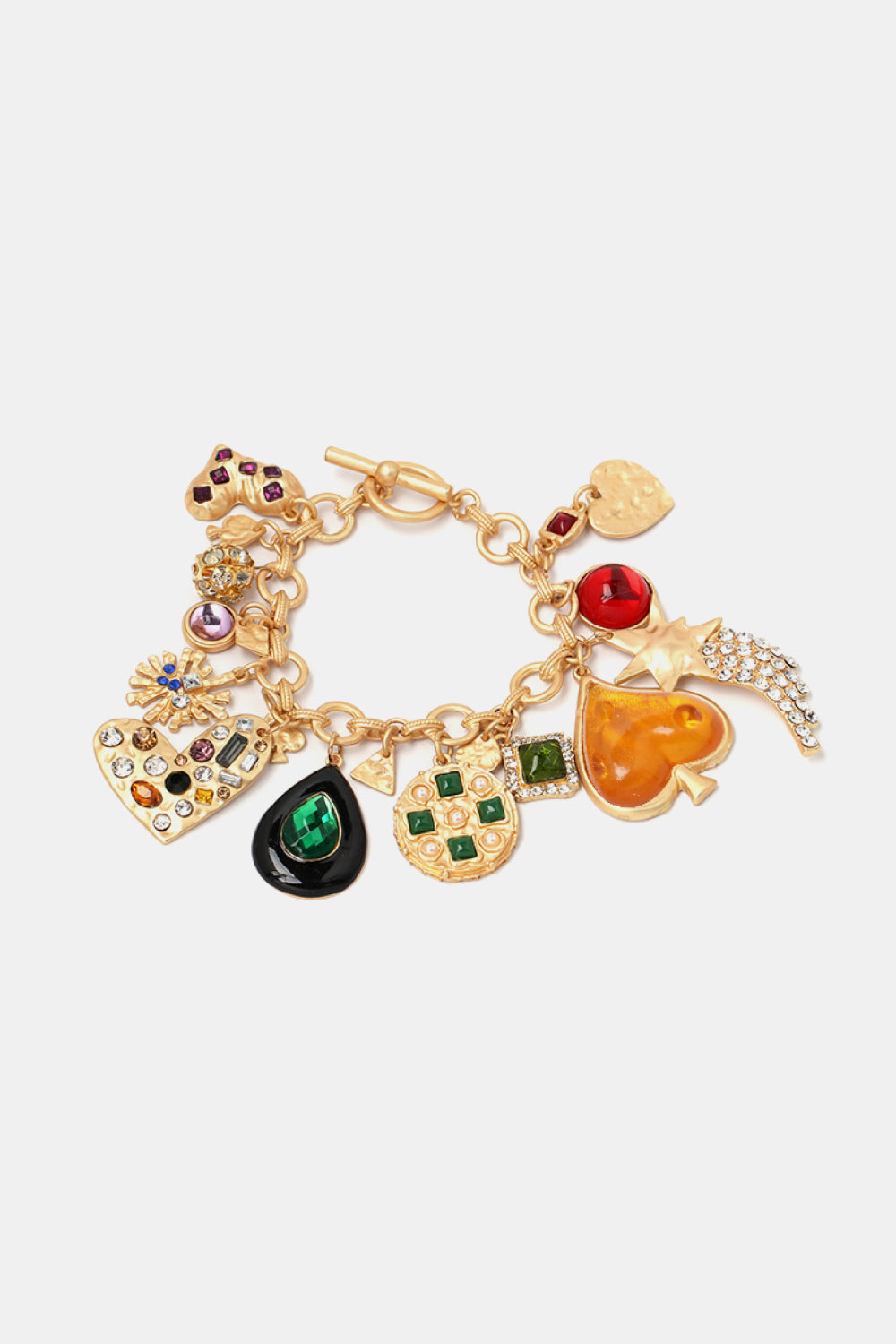Multi Charm Resin Bracelet - Gold / One Size - Women’s Jewelry - Bracelets - 1 - 2024