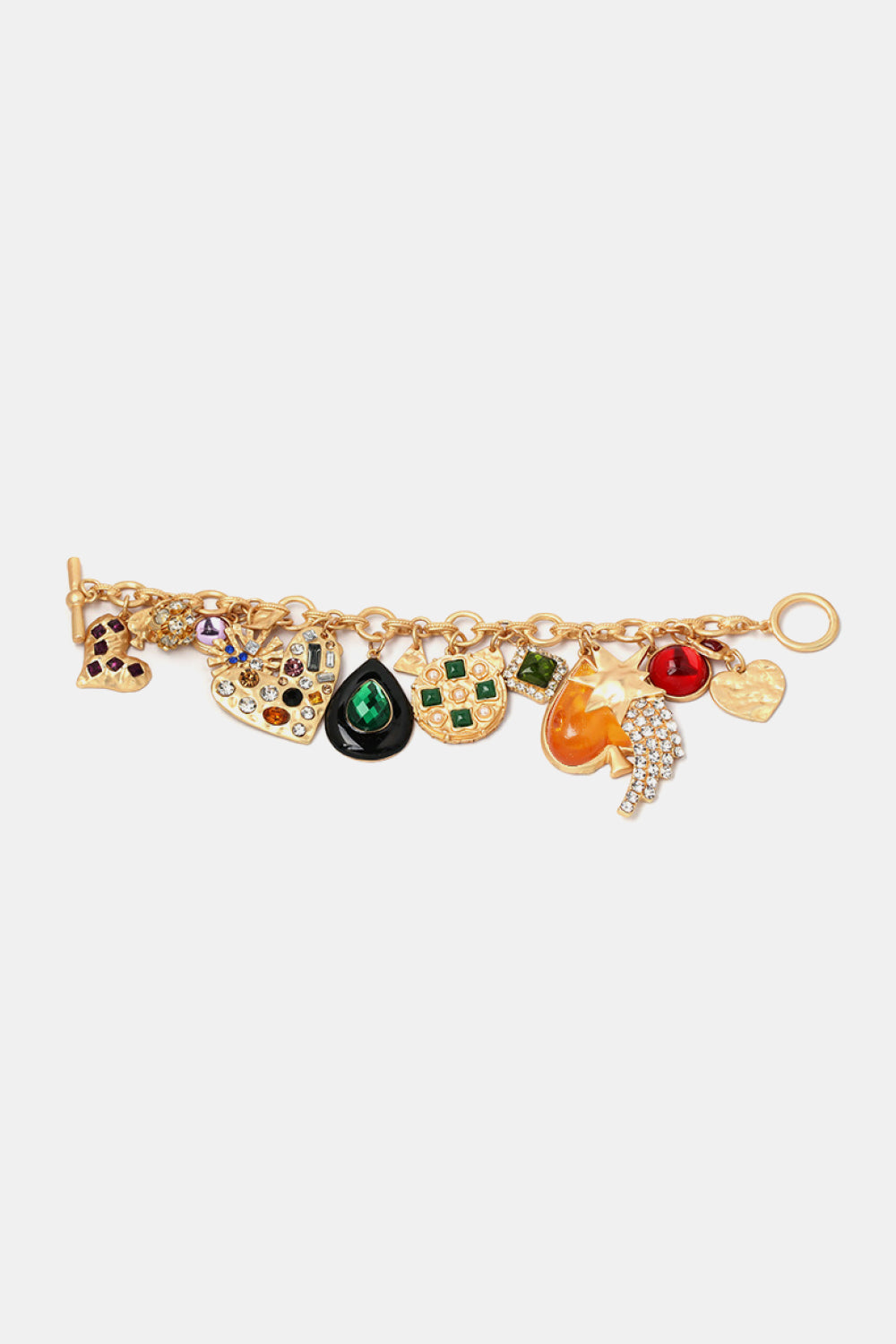 Multi Charm Resin Bracelet - Gold / One Size - Women’s Jewelry - Bracelets - 2 - 2024