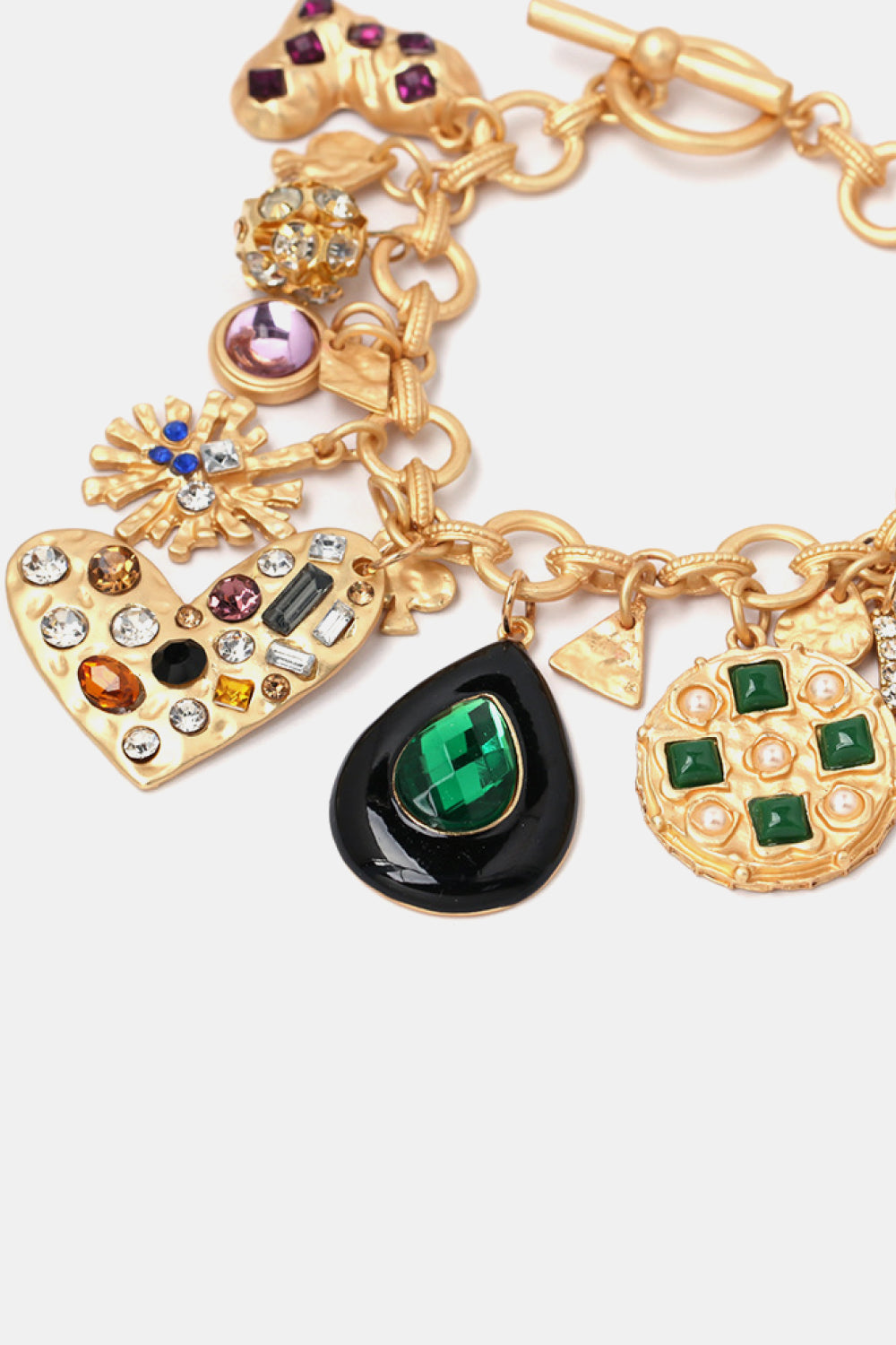 Multi Charm Resin Bracelet - Gold / One Size - Women’s Jewelry - Bracelets - 3 - 2024