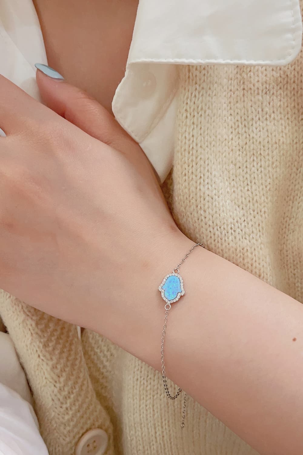 Opal 925 Sterling Silver Bracelet - Blue / One Size - Women’s Jewelry - Bracelets - 4 - 2024