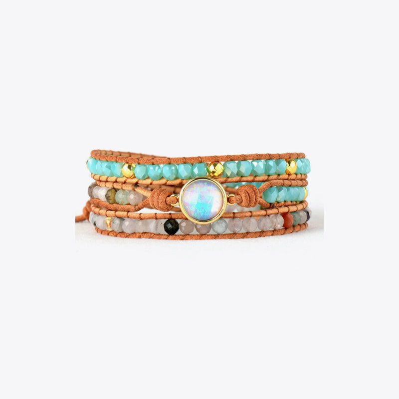 Opal Beaded Layered Bracelet - Multicolor / One Size - Women’s Jewelry - Bracelets - 1 - 2024