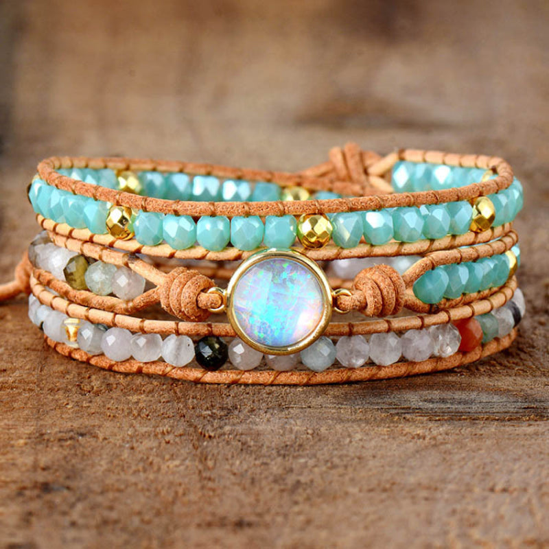 Opal Beaded Layered Bracelet - Multicolor / One Size - Women’s Jewelry - Bracelets - 3 - 2024