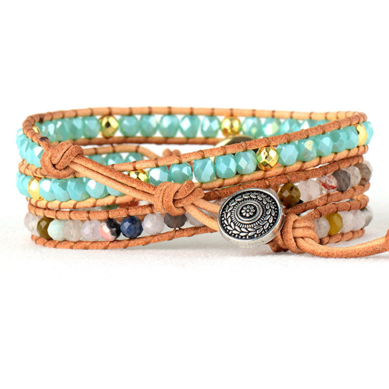 Opal Beaded Layered Bracelet - Multicolor / One Size - Women’s Jewelry - Bracelets - 2 - 2024