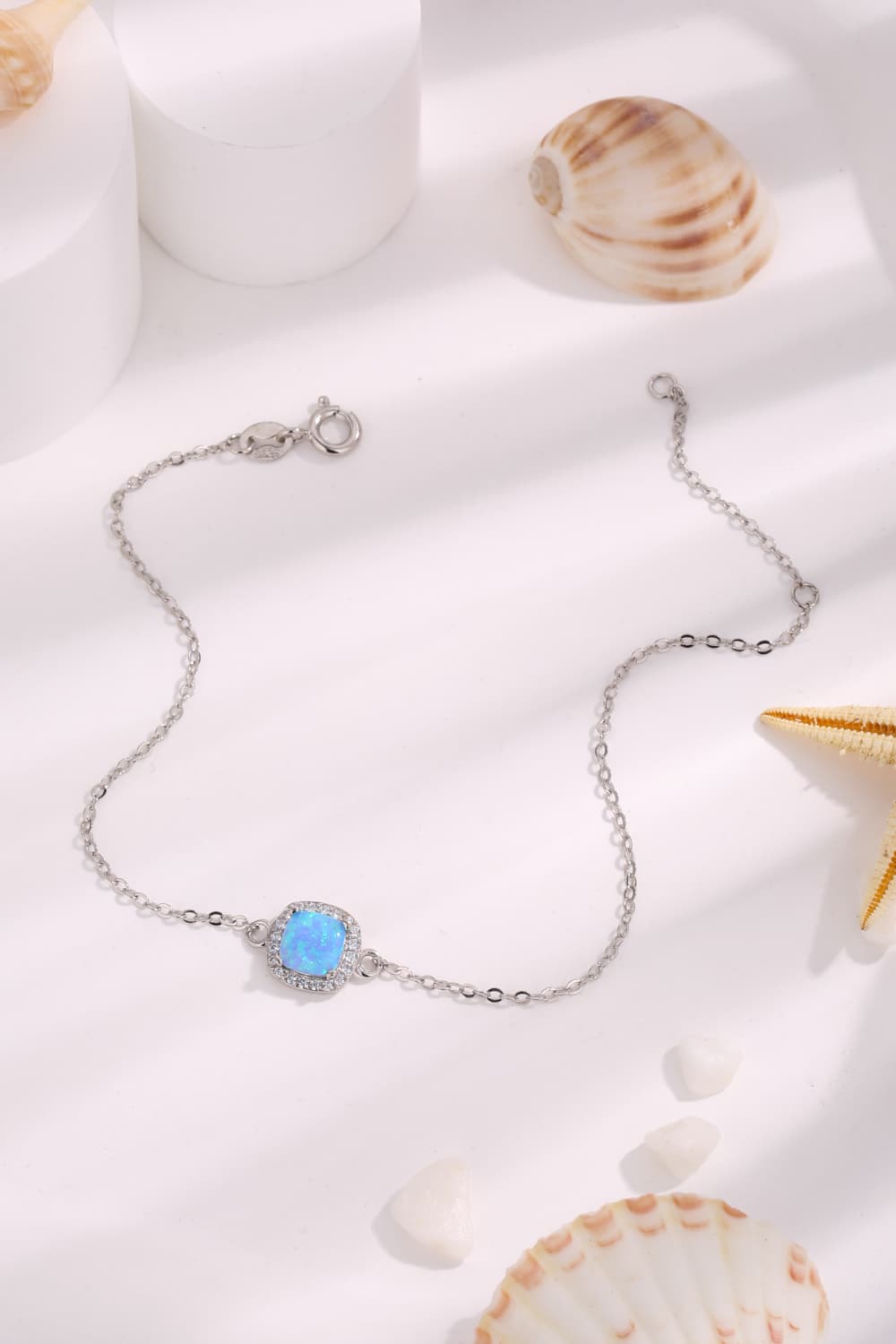 Opal Platinum-Plated Bracelet - Blue / One Size - Women’s Jewelry - Bracelets - 4 - 2024