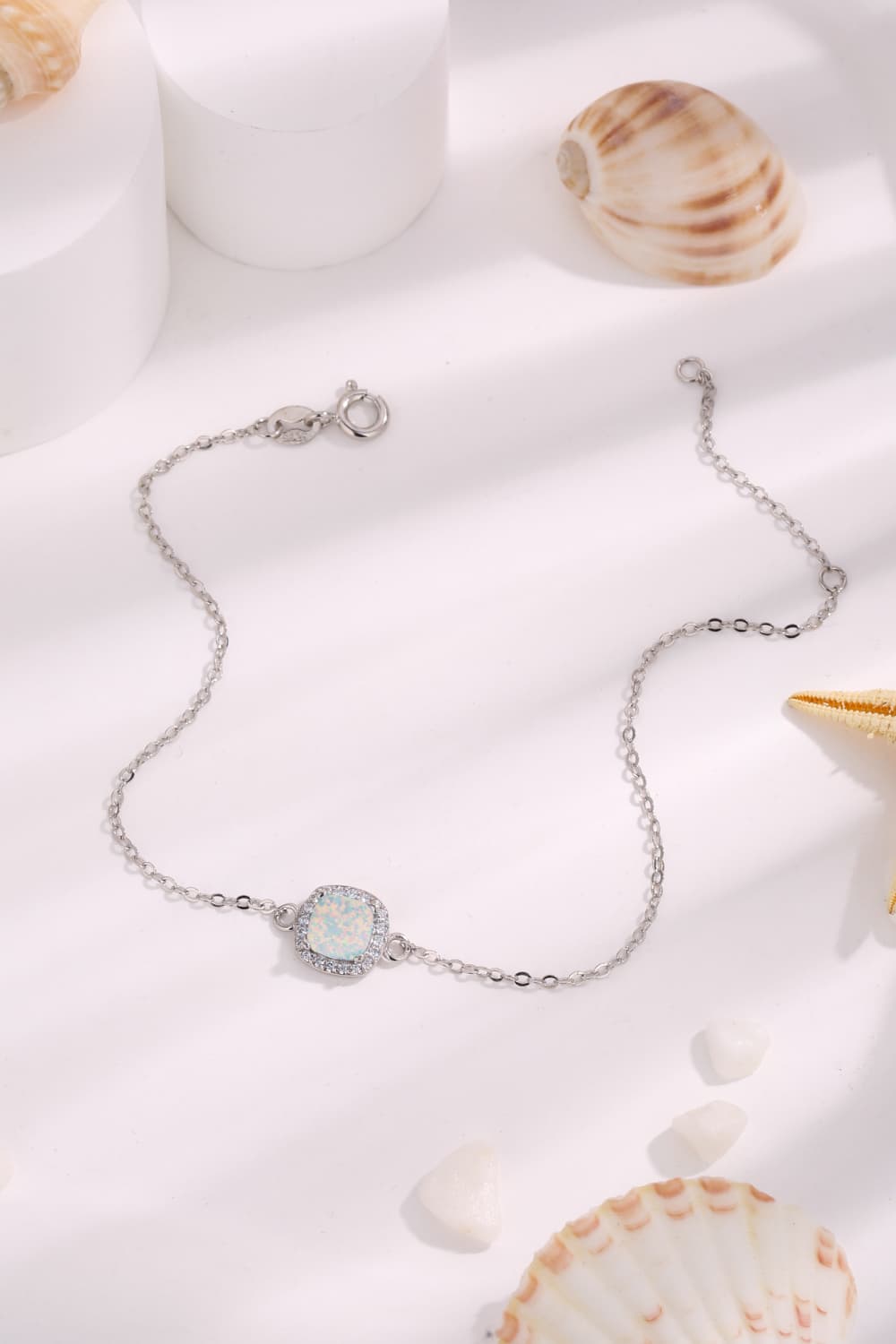 Opal Platinum-Plated Bracelet - White / One Size - Women’s Jewelry - Bracelets - 1 - 2024