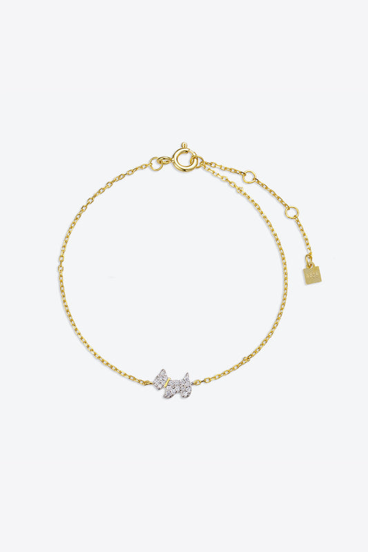 Puppy Zircon 925 Sterling Silver Bracelet - Gold / One Size - Women’s Jewelry - Bracelets - 1 - 2024