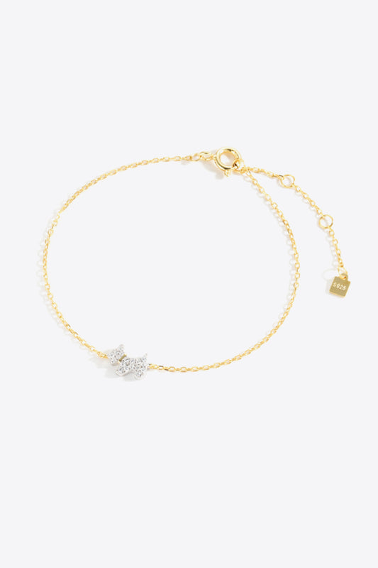 Puppy Zircon 925 Sterling Silver Bracelet - Gold / One Size - Women’s Jewelry - Bracelets - 2 - 2024