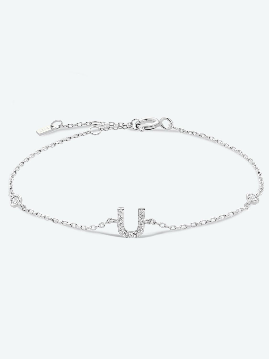 Q To U Zircon 925 Sterling Silver Bracelet - U/Silver / One Size - Women’s Jewelry - Bracelets - 29 - 2024