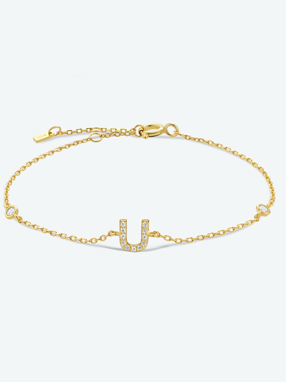 Q To U Zircon 925 Sterling Silver Bracelet - U/Gold / One Size - Women’s Jewelry - Bracelets - 26 - 2024