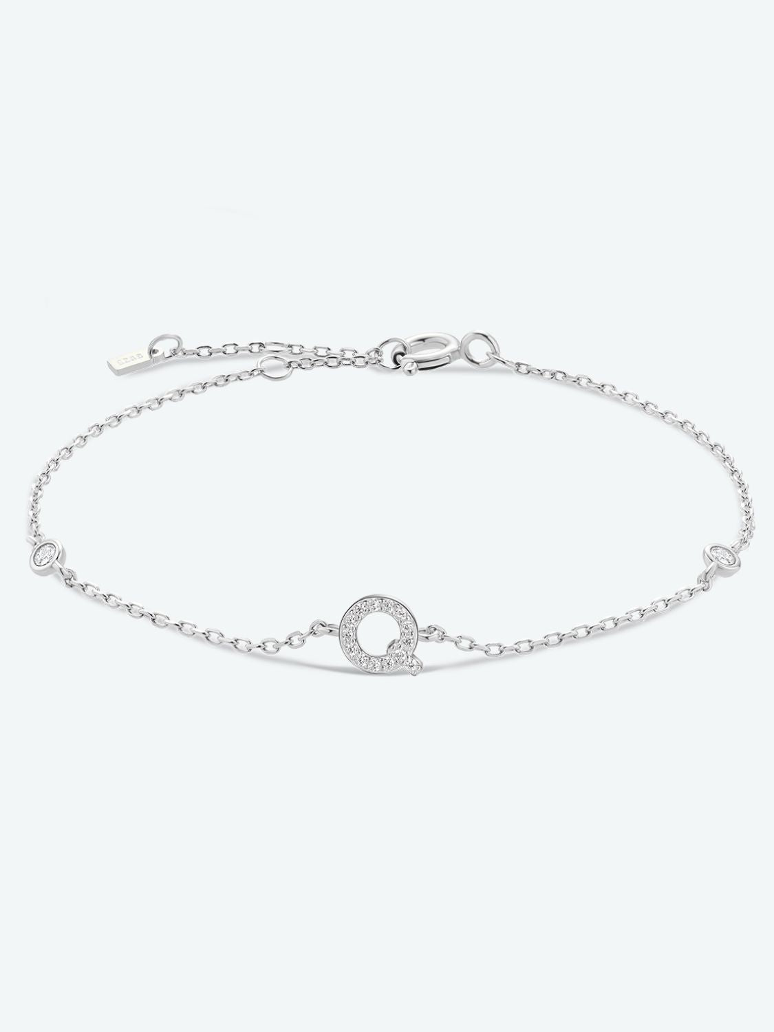 Q To U Zircon 925 Sterling Silver Bracelet - Q/Silver / One Size - Women’s Jewelry - Bracelets - 4 - 2024