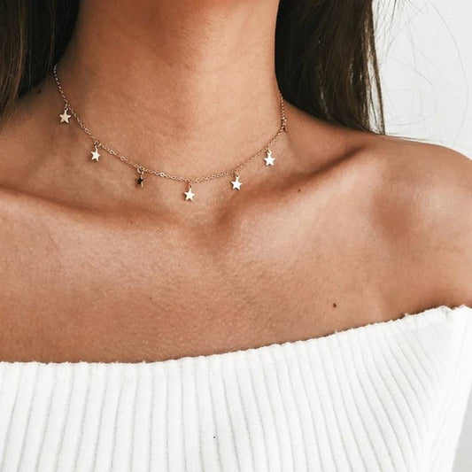 Star Pendant Choker Necklace - Women’s Jewelry - Necklaces - 1 - 2024