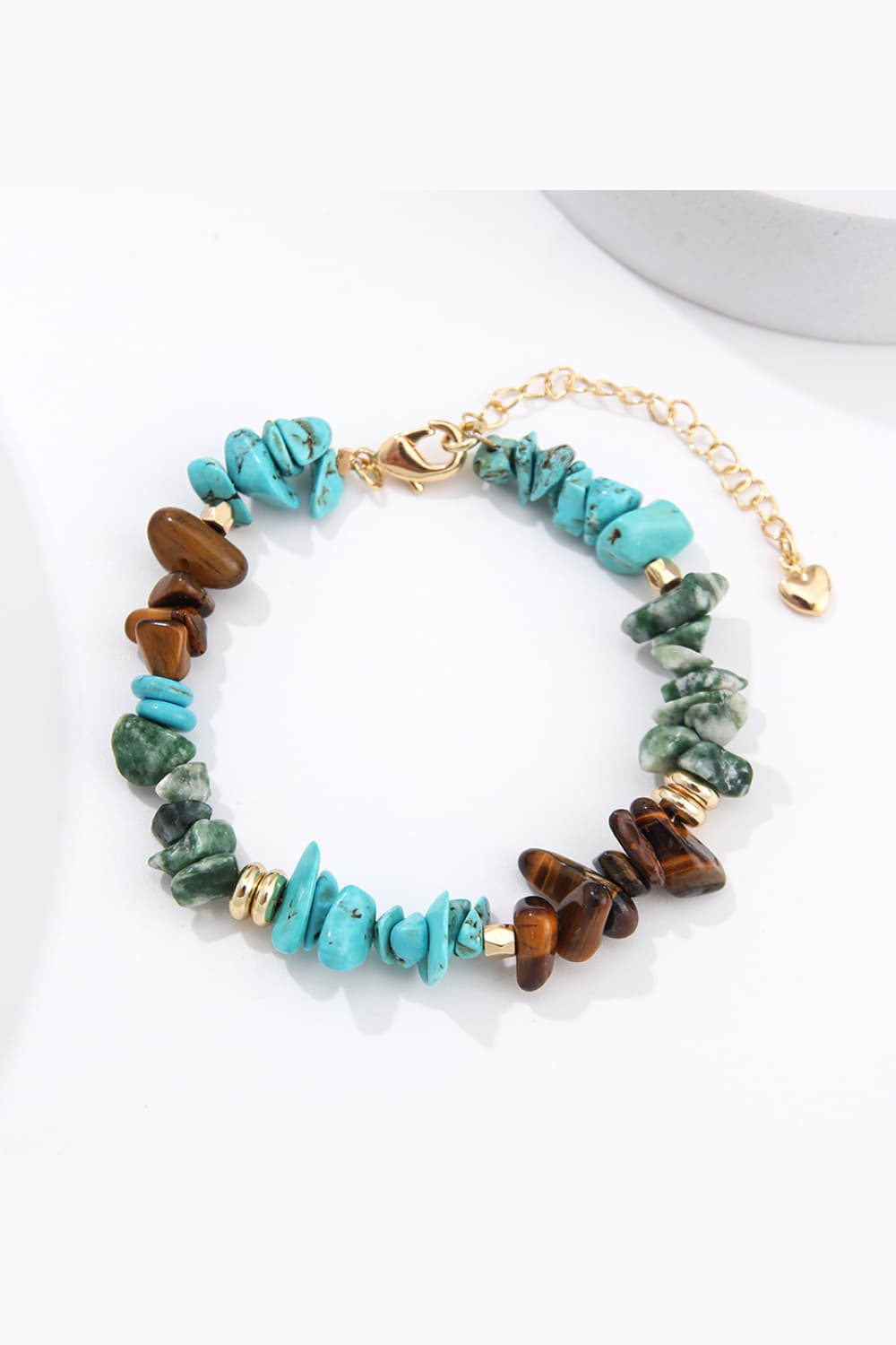 Turquoise & Natural Stone Bracelet - Multicolor / One Size - Women’s Jewelry - Bracelets - 1 - 2024
