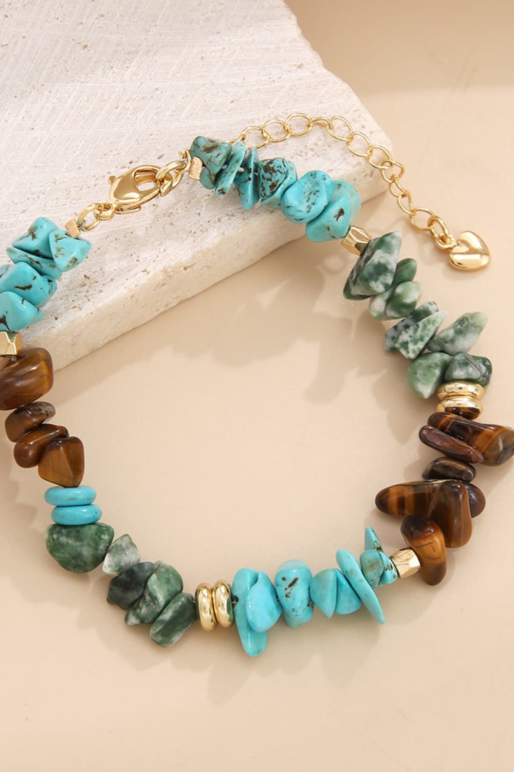 Turquoise & Natural Stone Bracelet - Multicolor / One Size - Women’s Jewelry - Bracelets - 2 - 2024