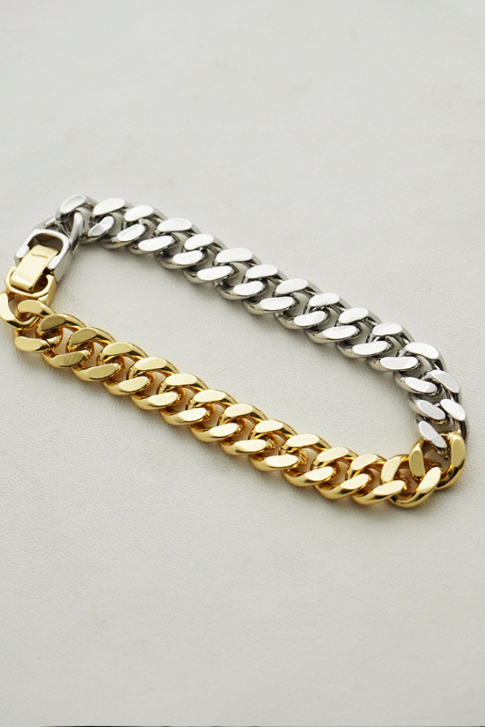 Two-Tone Chunky Chain Bracelet - Multi / One Size - Women’s Jewelry - Bracelets - 4 - 2024