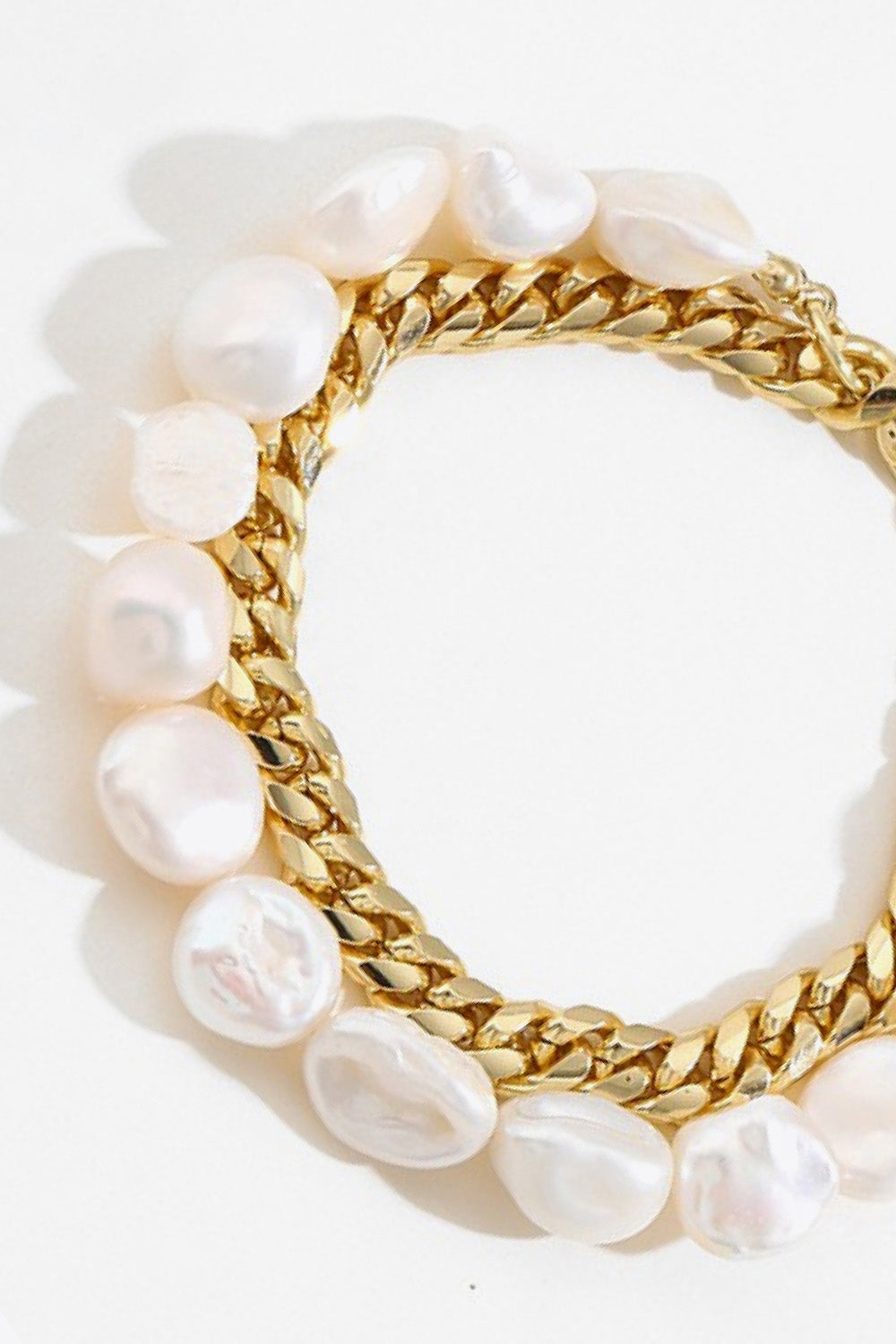 Two-Tone Double-Layered Bracelet - Gold / One Size - Women’s Jewelry - Bracelets - 3 - 2024