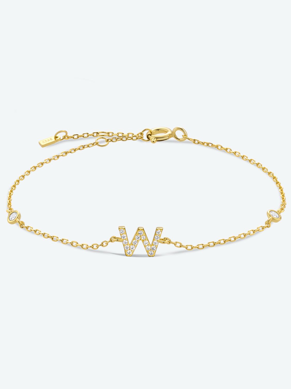 V To Z Zircon 925 Sterling Silver Bracelet - W/Gold / One Size - Women’s Jewelry - Bracelets - 7 - 2024