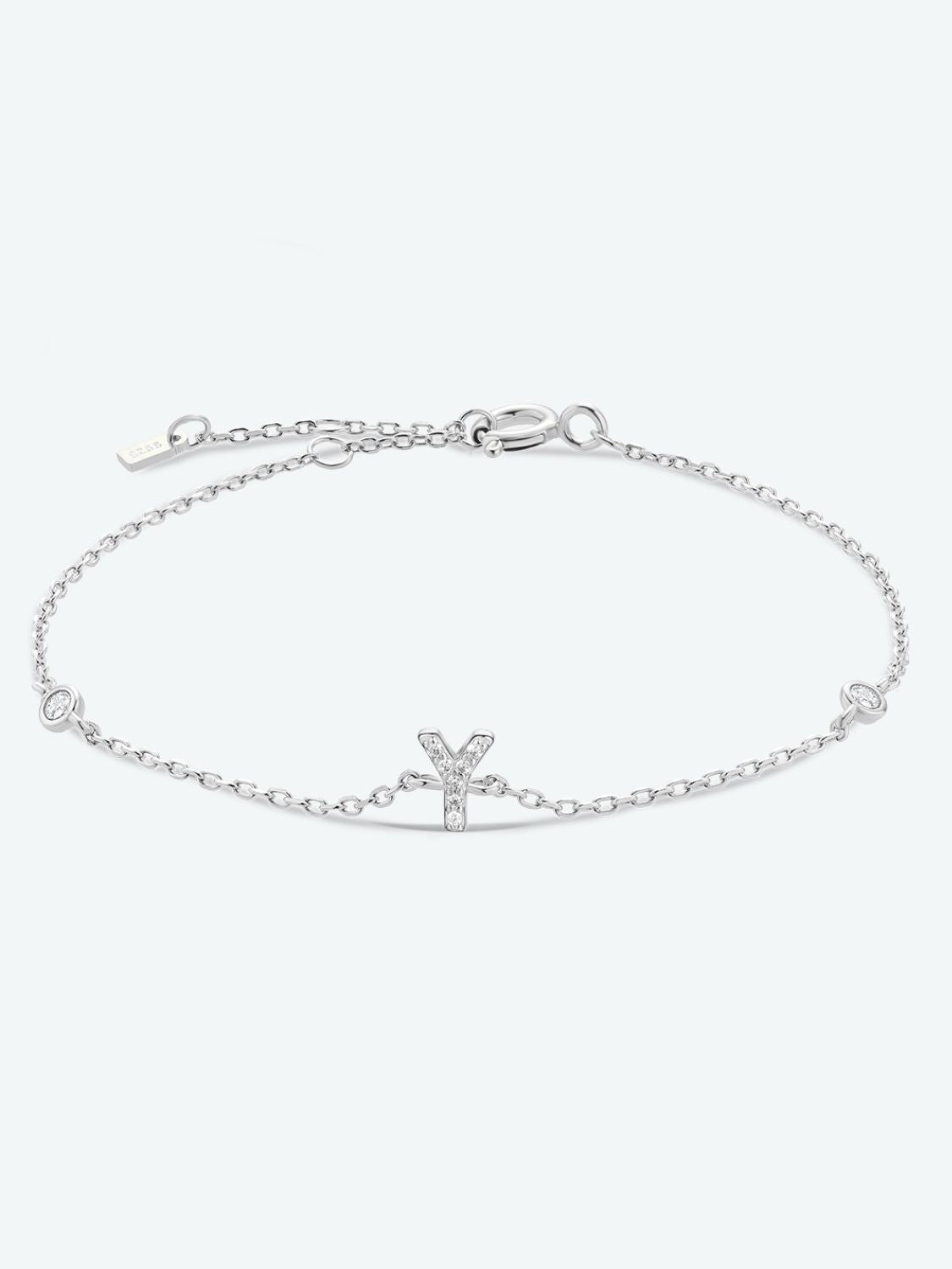 V To Z Zircon 925 Sterling Silver Bracelet - Y/Silver / One Size - Women’s Jewelry - Bracelets - 22 - 2024