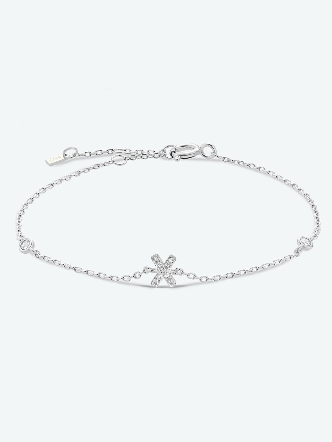 V To Z Zircon 925 Sterling Silver Bracelet - X/Silver / One Size - Women’s Jewelry - Bracelets - 16 - 2024
