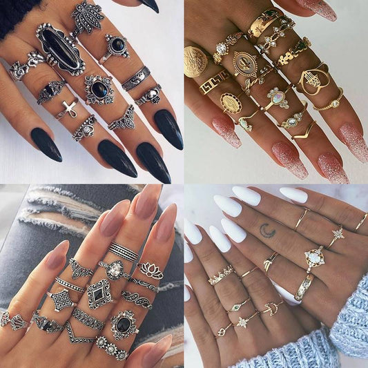 Vintage Rings Set - Women’s Jewelry - Rings - 1 - 2024