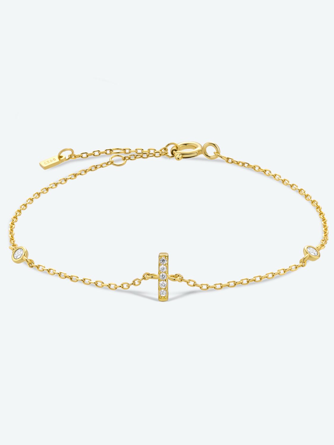 Zircon 925 Sterling Silver Bracelet - I-Gold / One Size - Women’s Jewelry - Bracelets - 13 - 2024