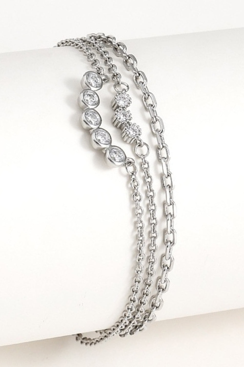 Zircon Layered Bracelet - Women’s Jewelry - Bracelets - 6 - 2024