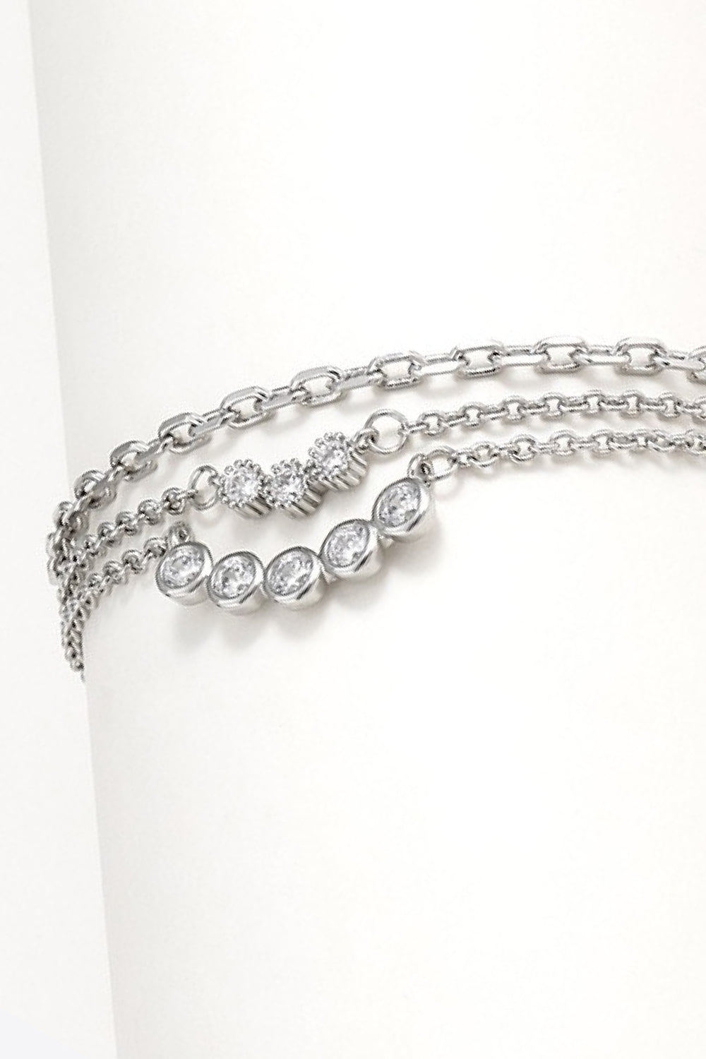 Zircon Layered Bracelet - Women’s Jewelry - Bracelets - 5 - 2024
