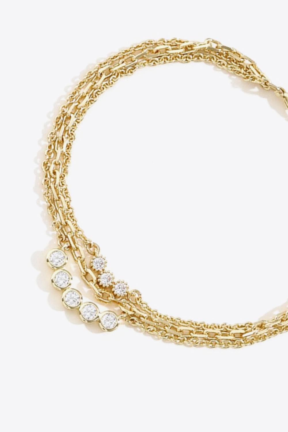Zircon Layered Bracelet - Women’s Jewelry - Bracelets - 3 - 2024