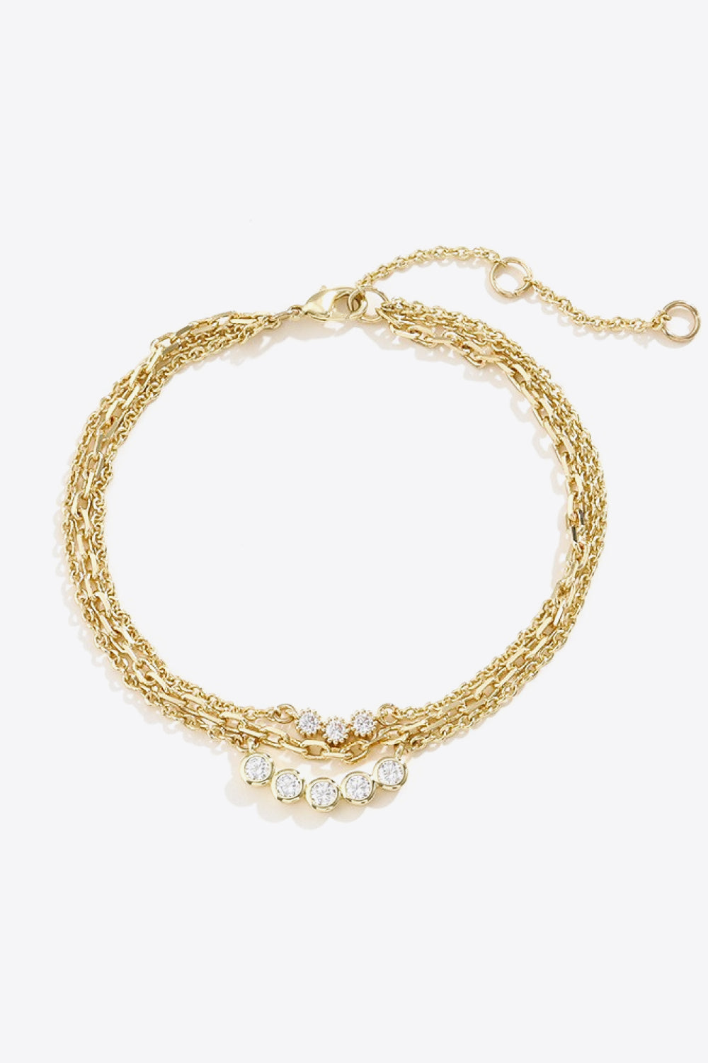 Zircon Layered Bracelet - Women’s Jewelry - Bracelets - 2 - 2024