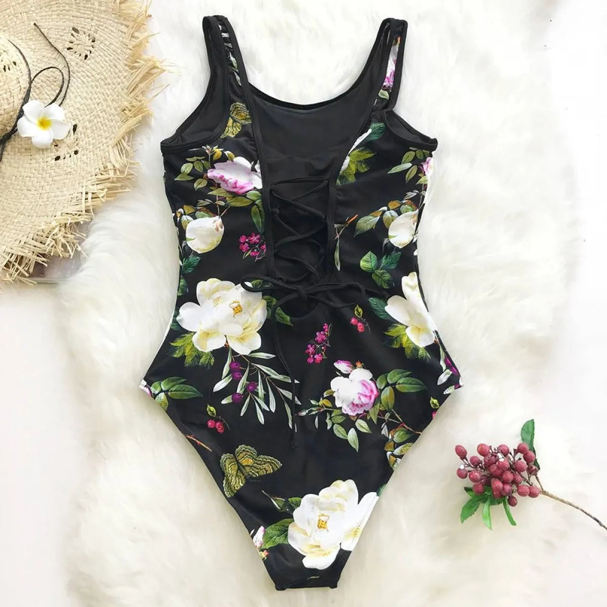 Lotus Floral One Piece - Women’s Clothing & Accessories - 10