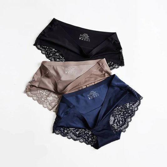 3 Seamless Panties With Lace - Women’s Clothing & Accessories - 2
