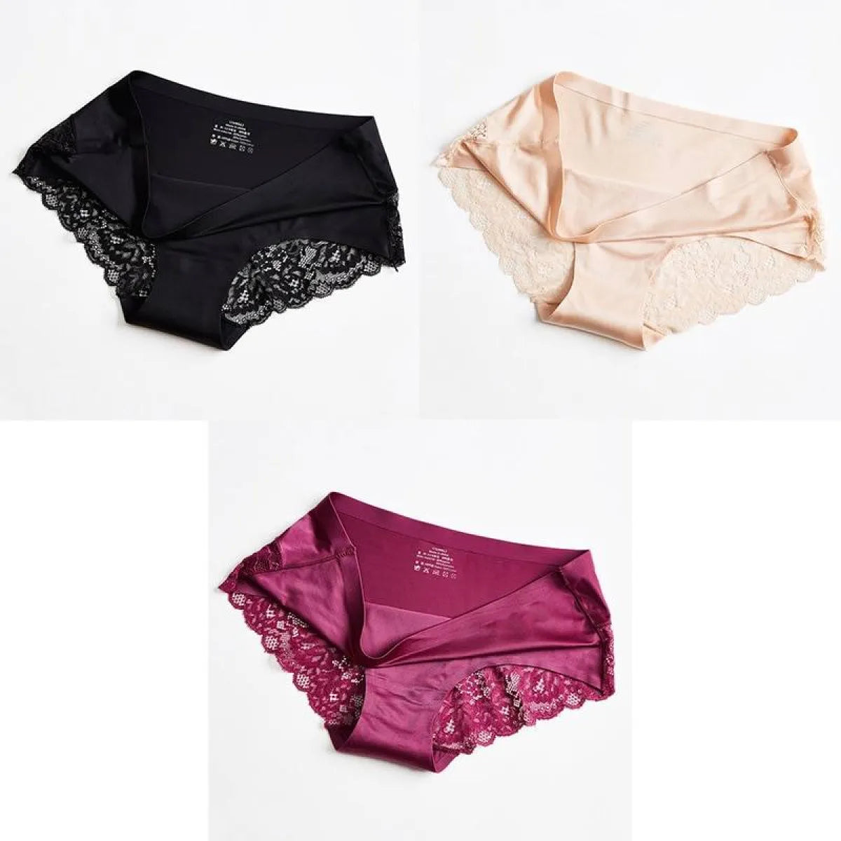 3 Seamless Panties With Lace - Women’s Clothing & Accessories - 24