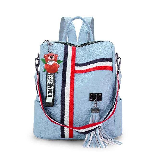 Women’s Trendy Backpack - Light Blue - Women’s Clothing & Accessories - Backpacks - 16 - 2024