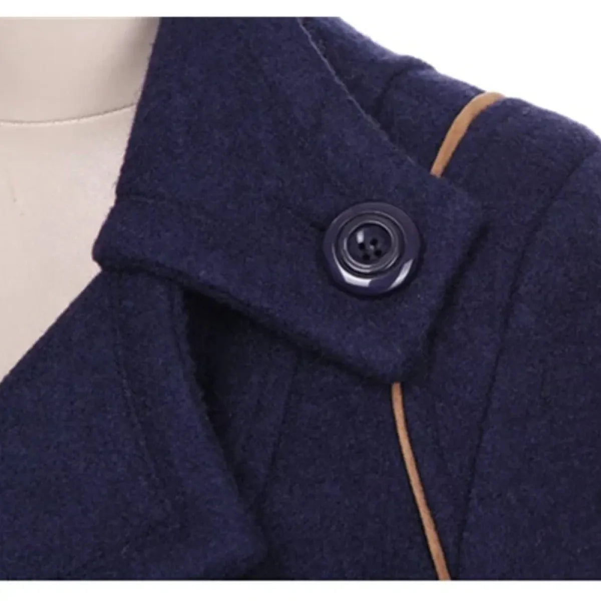 Slim Fit Double-Breasted Wool Coat with Belt - Women’s Clothing & Accessories - Coat - 6