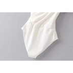 V-Neck Short Sleeve Wrap Bodysuit - Women’s Clothing & Accessories - Intimates - 2