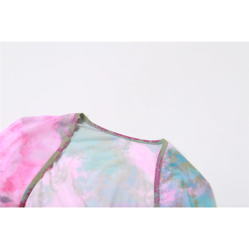 Tie-Dye Fairy Set – Butterfly Crop Top & Wrap Mini Skirt - Bottoms - Sets - 9