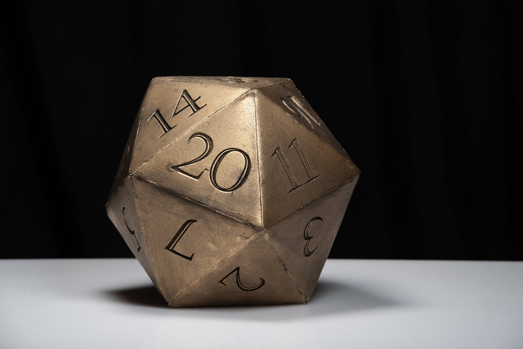 Giant D20 Die 10" Tall Display Prop