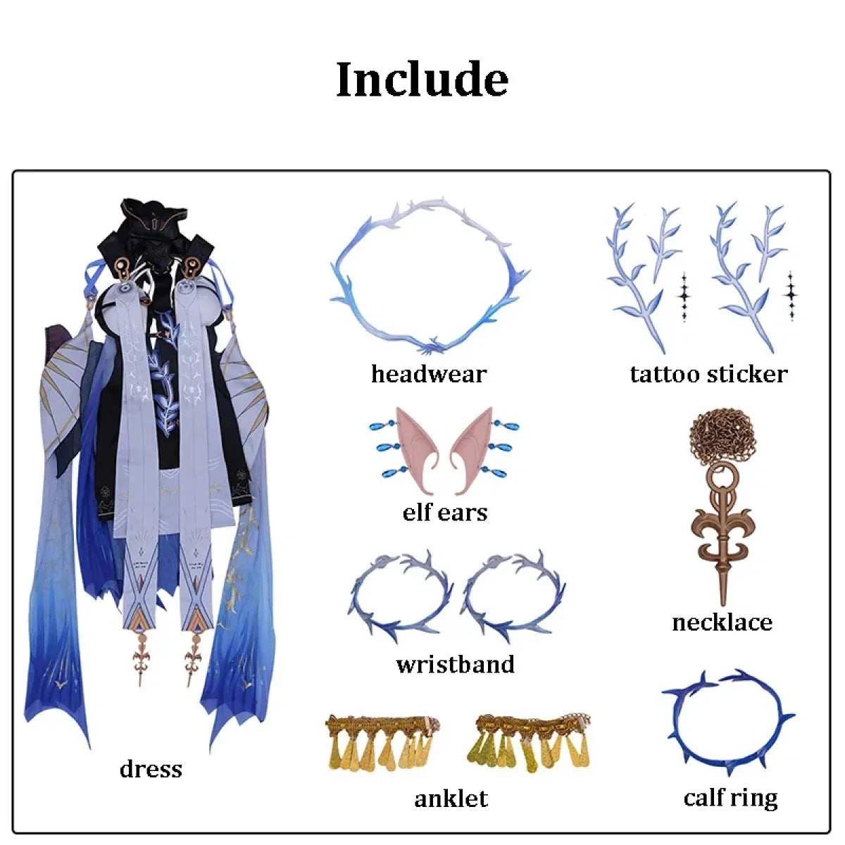 Cartethyia Wuthering Waves Cosplay Costume Set - Dresses - Cosplay - 6