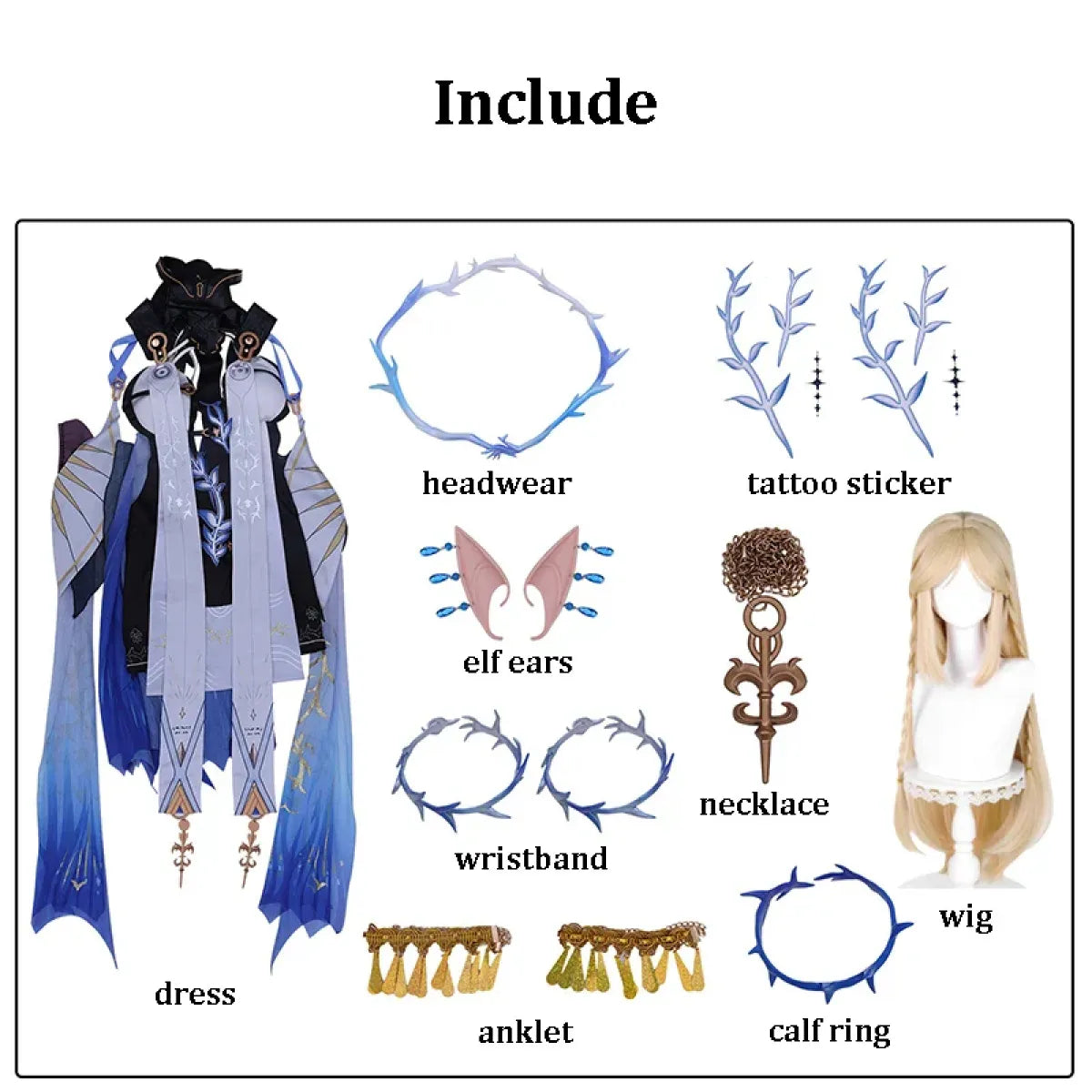 Cartethyia Wuthering Waves Cosplay Costume Set - Dresses - Cosplay - 8
