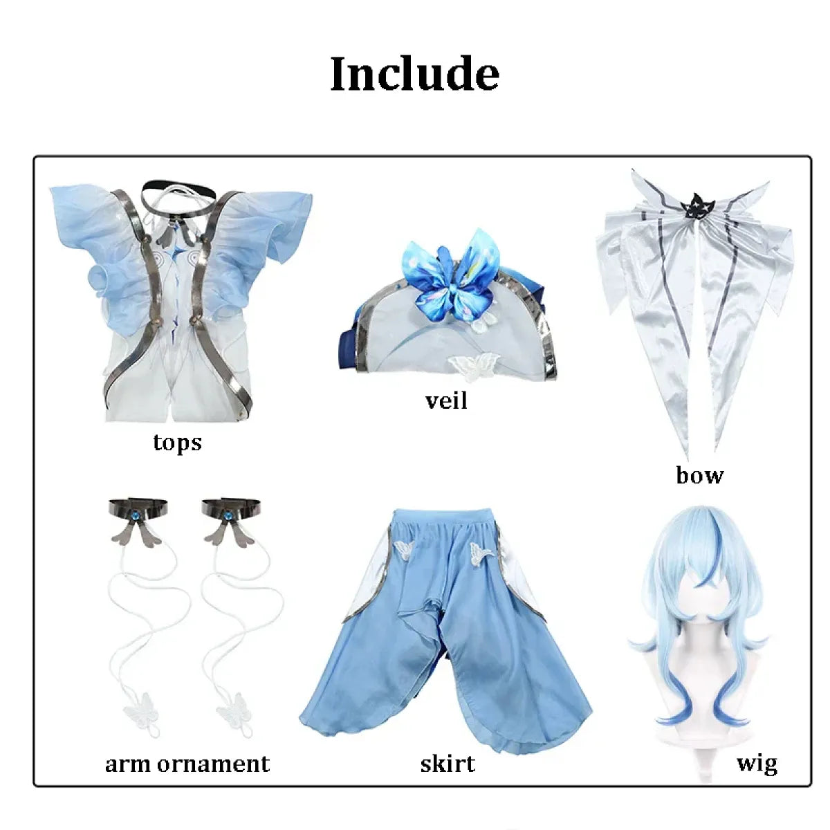 The Shorekeeper Wuthering Waves Cosplay Costume Set - Dresses - Cosplay - 6